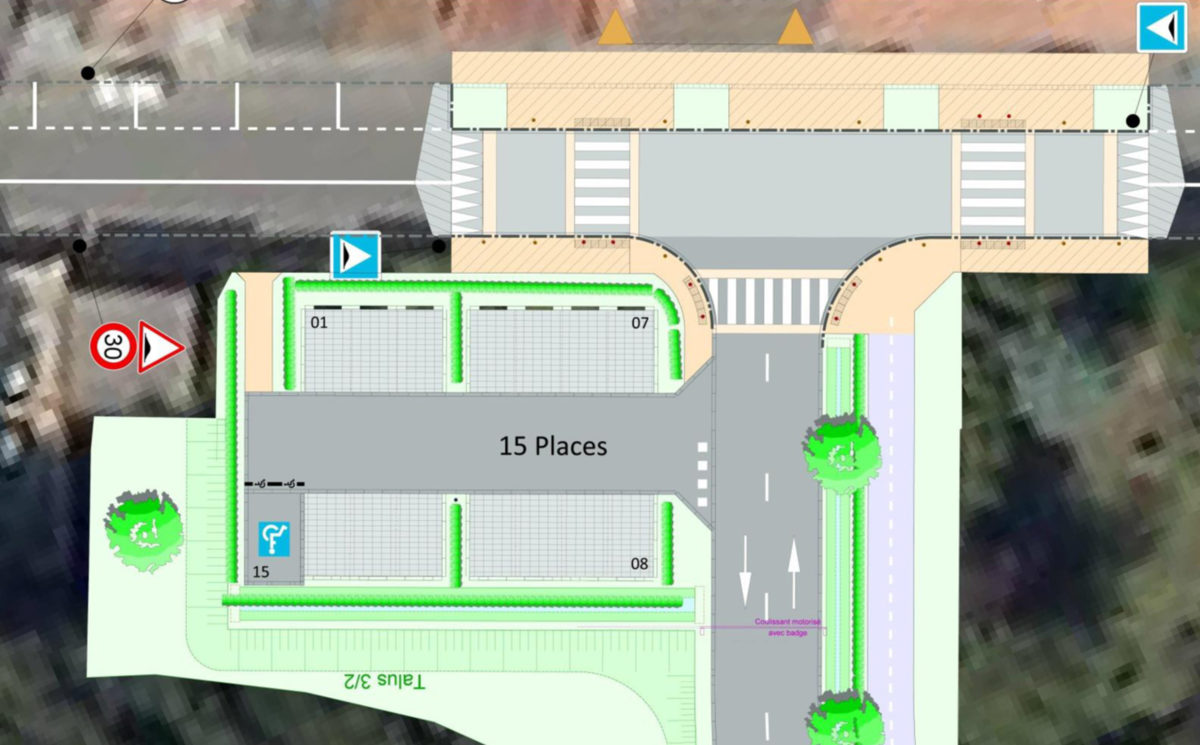 Nouvelle piscine : création d’un carrefour et d’un parking rue de la gare
