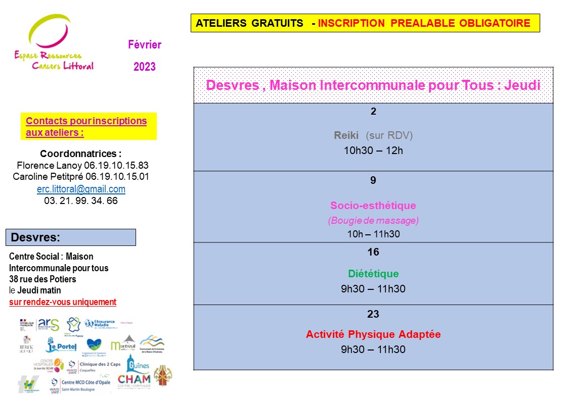 Les ateliers de L’espace ressources cancers￼