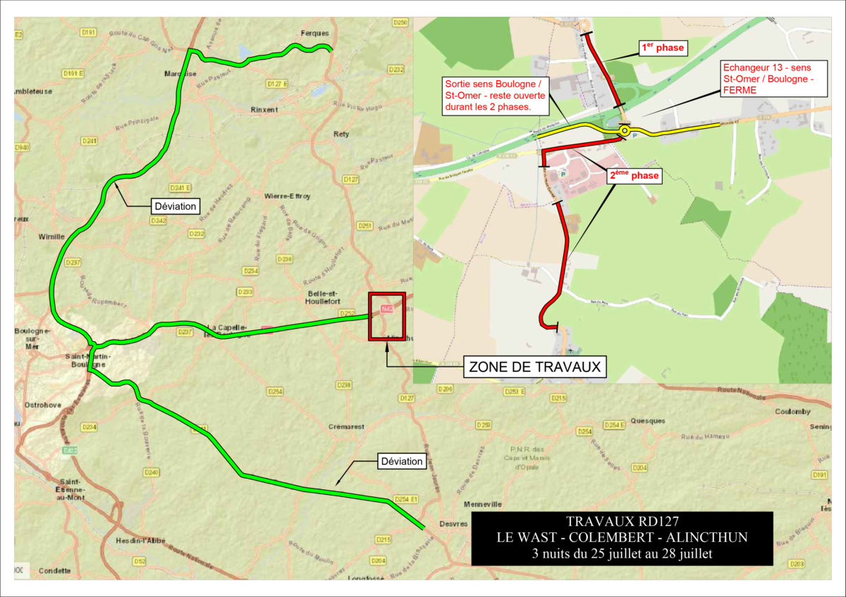 Travaux au rond-point de l’échangeur de la RN 42