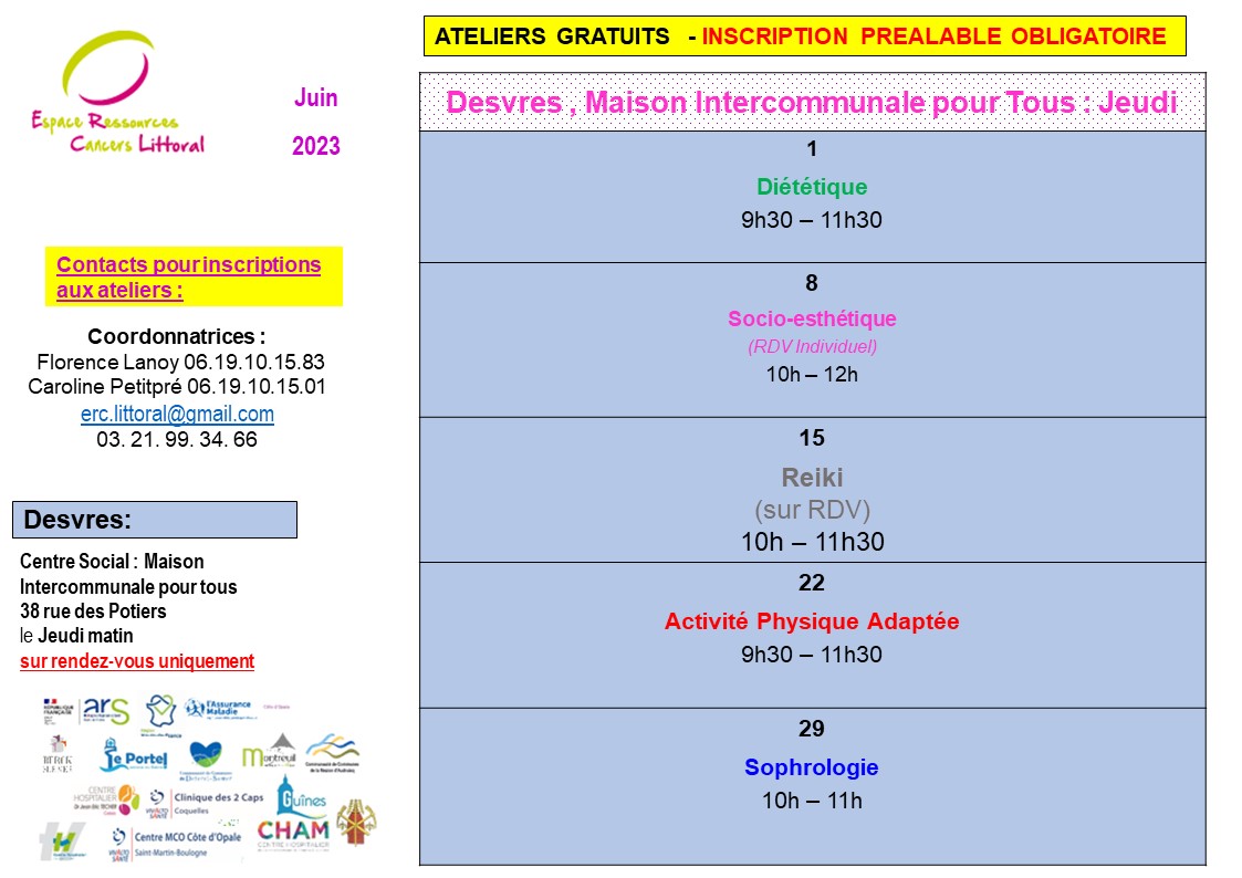 Les ateliers de L’espace ressources cancers￼