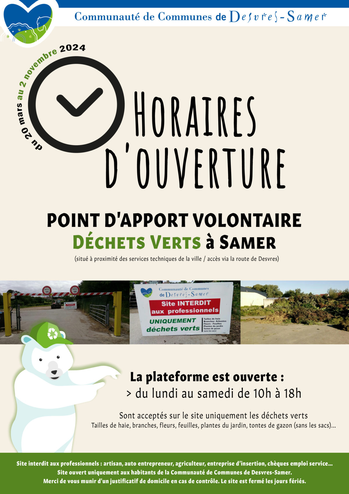 Point d’apport déchets verts Samer